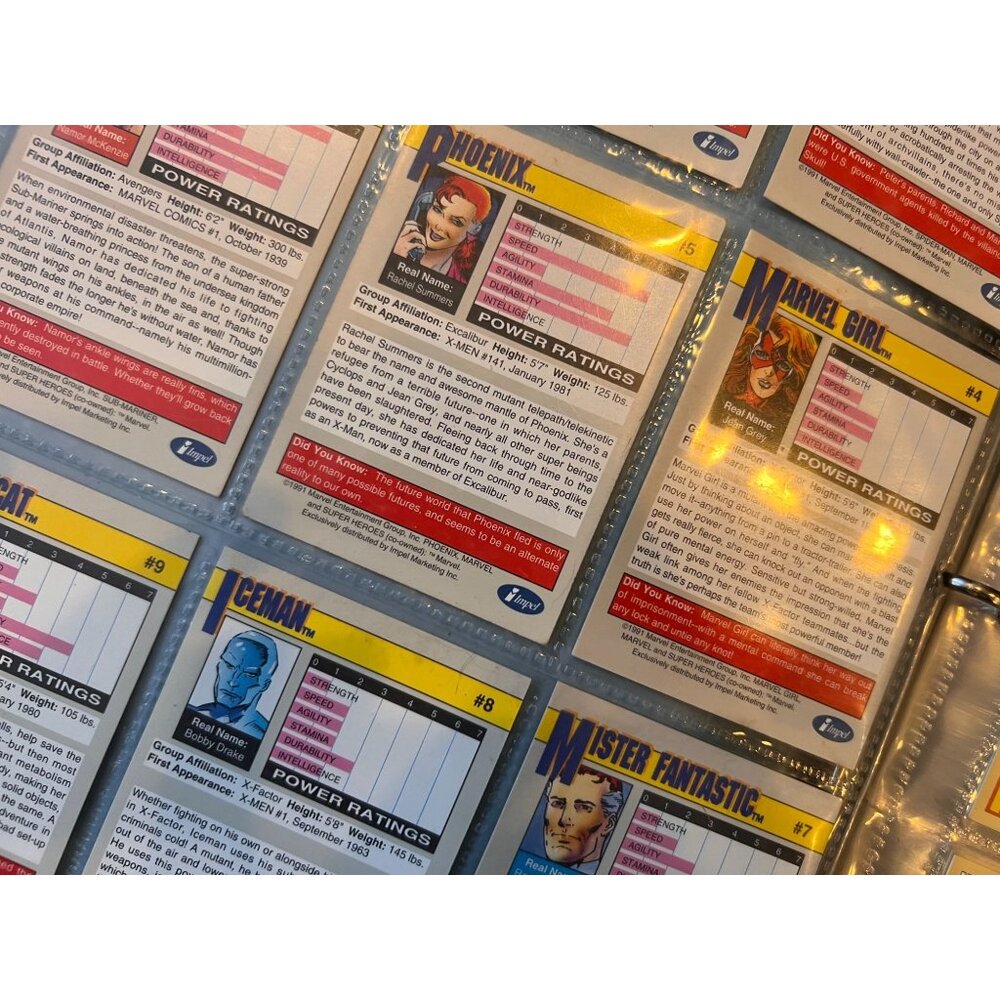 Marvel 1991 Super Heroes Series 2 Trading Cards Full Collection #1-162 - Picture 5 of 11